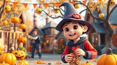 Trick or Treating Through The Village image