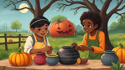 Halloween Pottery Painting image
