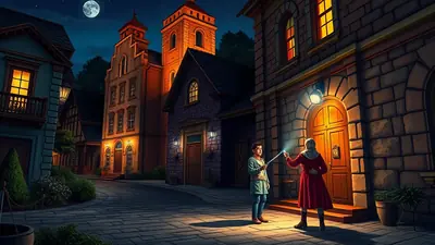 Cannonsburgh Village After Dark image