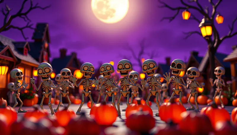 Illustration of a dance performance scene (Club De Fromage Halloween Special - Murder On The Dancefloor)