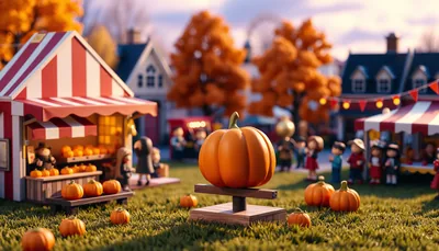 Illustration of a fall festival scene (Fall Fun Festival)