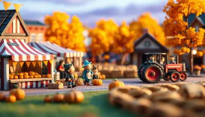 Illustration of a fall festival scene (Chinese Culture Festival - Harvest Moon Celebration 2026)