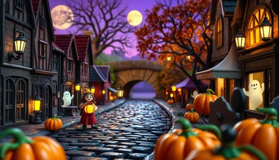 Illustration of a ghost tour scene (Downtown Austin Ghost Tour)