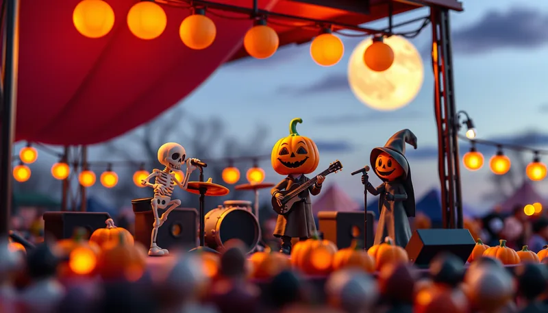 Illustration of a live music scene (Hungry Ghost Festival: Demons of Our Times)