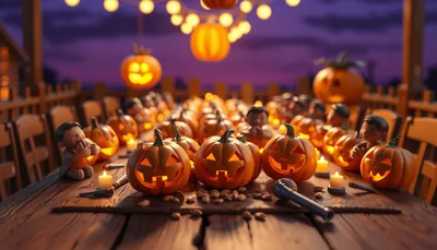 Family Friendly Ages 5+ Halloween Cuties! Painting Class image